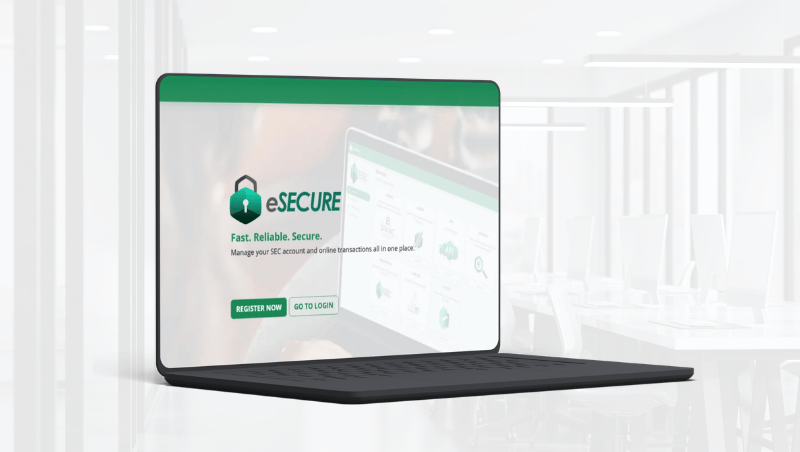 Online SEC eSECURE registration portal for Philippine corporations and registered entities
