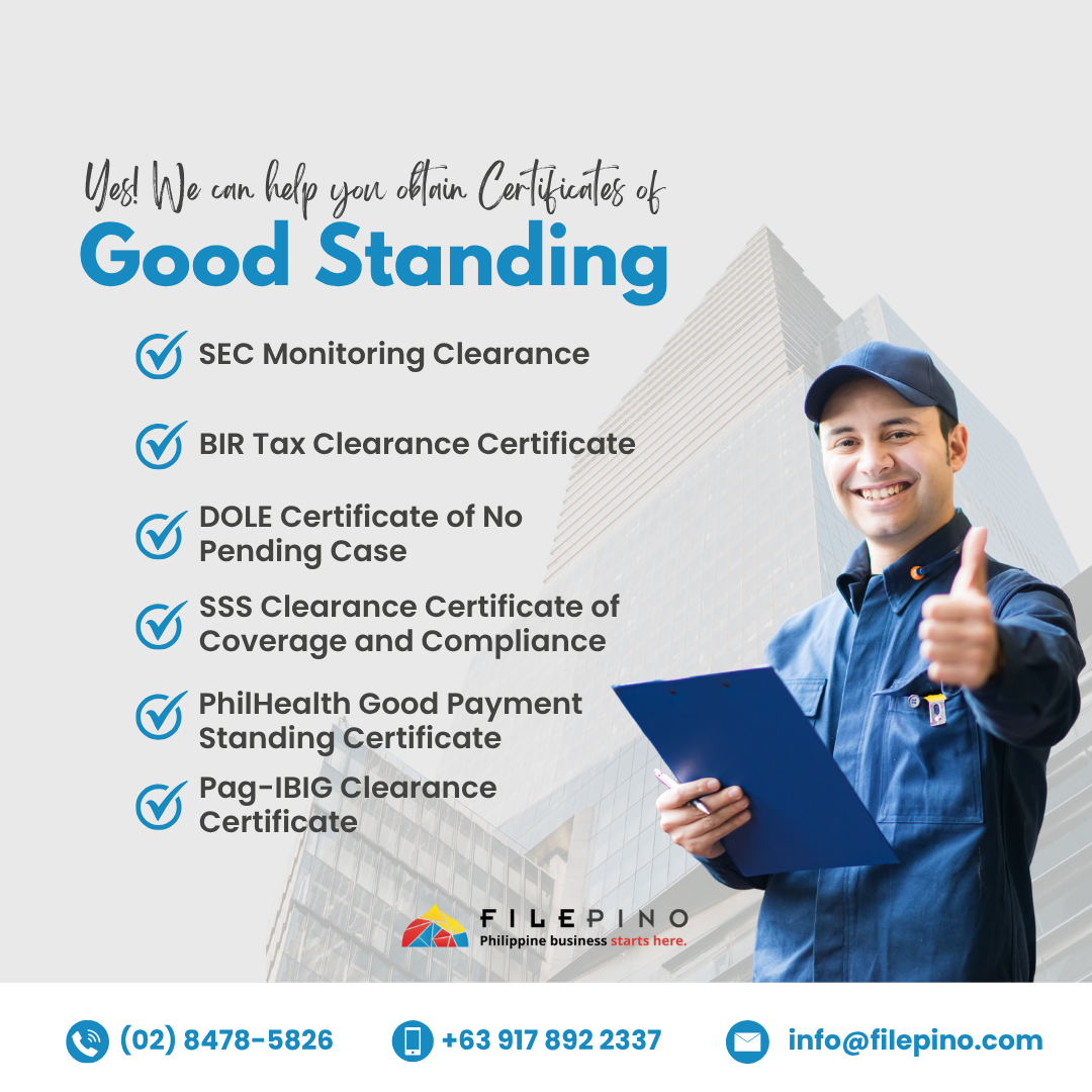 Certificates of Good Standing