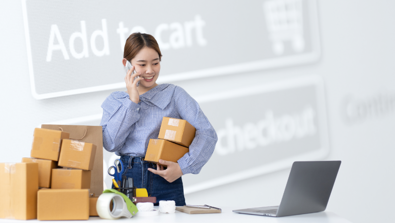 Small business selling products online