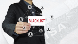Foreign national consulting an immigration officer about a Blacklist Order in the Philippines.