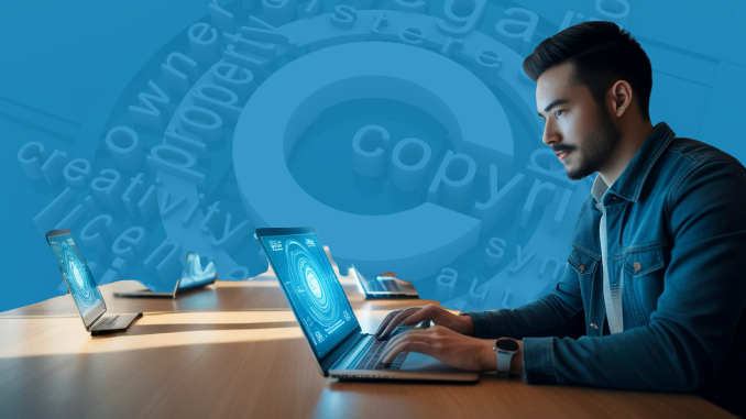 A man that is registering a copyright