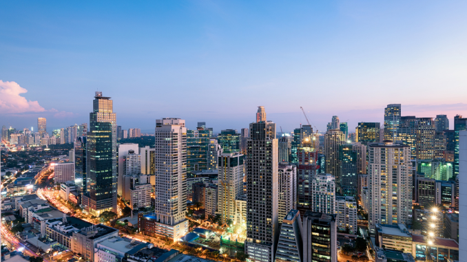 a business district center in the philippines