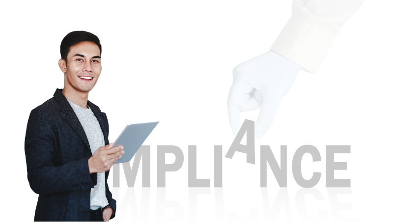 Professional reviewing data privacy policies