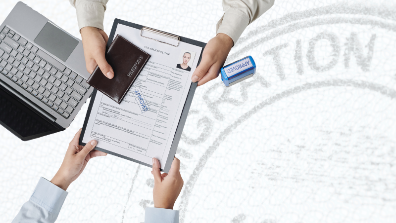 Foreign national processing a visa downgrade